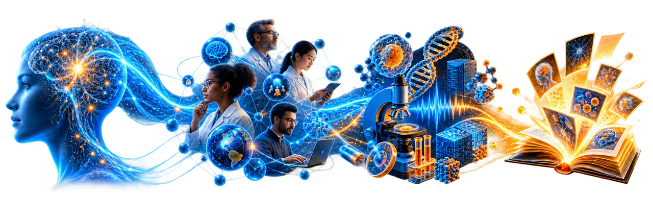 A human question connects expertise, research and evidence to published knowledge