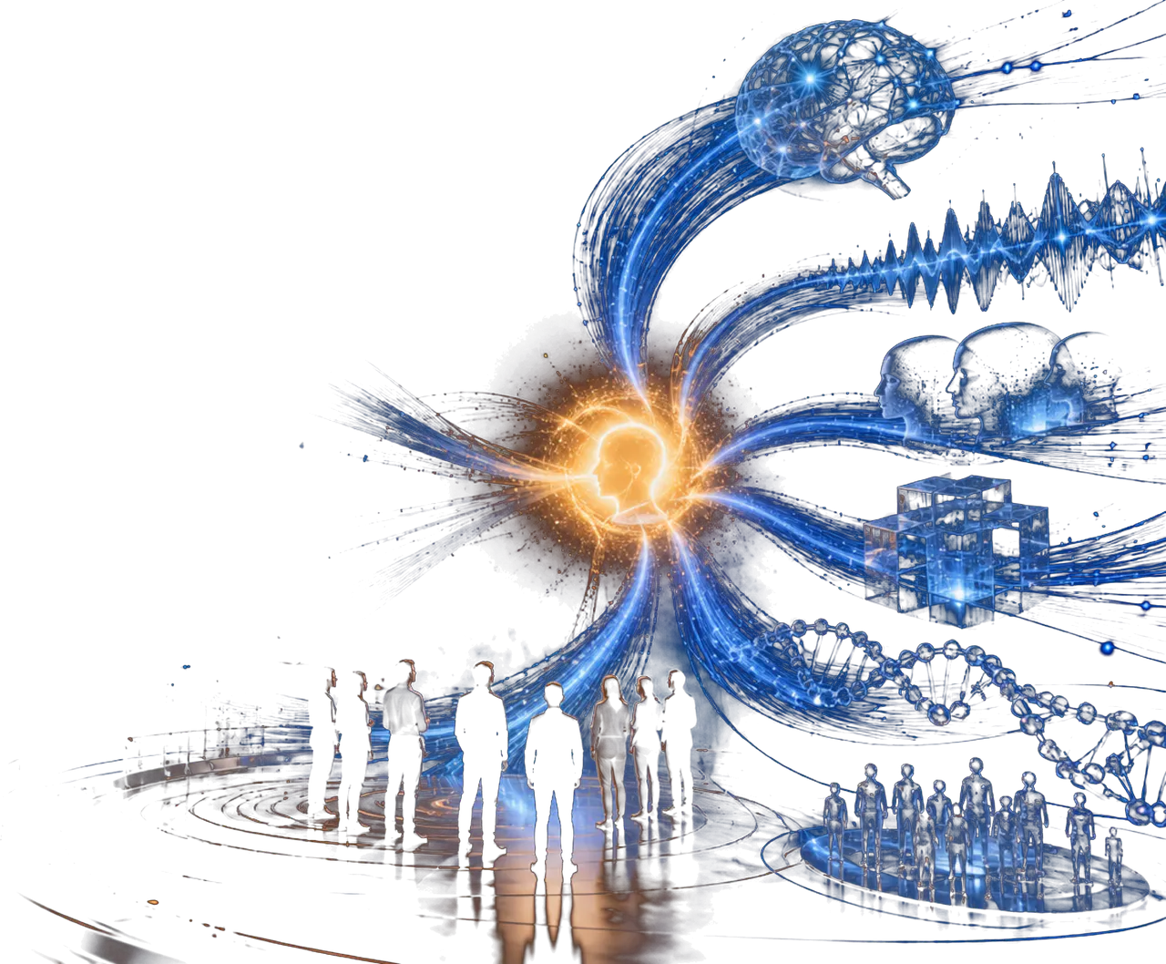 Six interdisciplinary knowledge streams converging around one shared human question