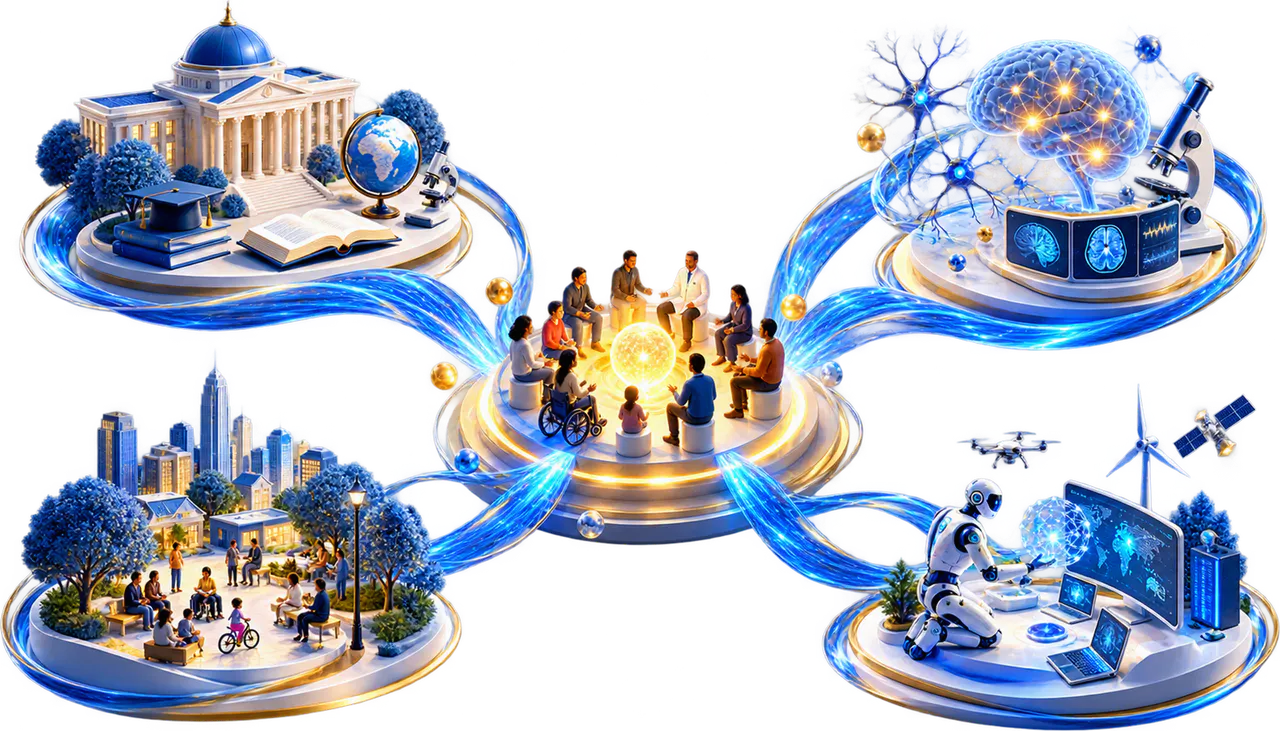 University, research, community and responsible technology strengths converging around a shared societal purpose